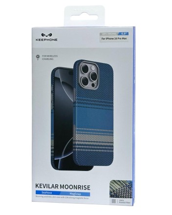 Накладка для i-Phone 16 Pro Max Keephone Kevilar Moonrise MagSnap синий