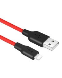 Usb Кабель-зарядка Lightning Hoco X21 Silicone 2A 1м мягкий силиконовый красный