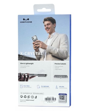  Накладка для i-Phone 17 Keephone X-Crystal MagSnap серый