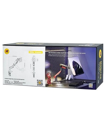  Кронштейн для монитора 17-30&quot; NB Model-F80 настольное крепление с газовой пружиной до 9кг черный