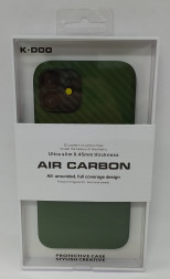 Накладка для i-Phone 12 K-Doo Air Carbon пластик зеленая