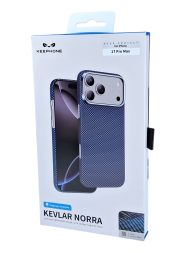 Накладка для i-Phone 17 Pro Max Keephone Kevlar Norra MagSnap (Indigo) синий