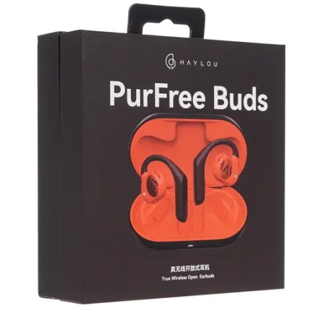  Наушники беспроводные Bluetooth Haylou OW01 Purfree красно-черные