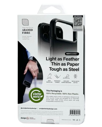  Накладка для i-Phone 17 Pro Max Uniq Keva Magsafe черная