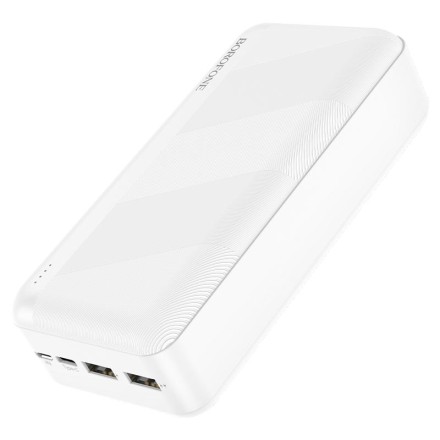  Powerbank Borofone J27B 30000mAh 2USB+Micro+Type-C белый