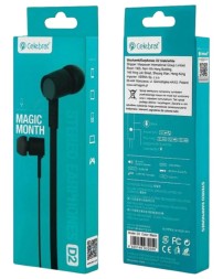 Наушники с микрофоном Celebrat D2 1.2м плоские черные