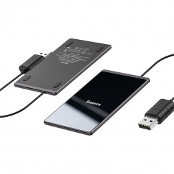 Беспроводное зарядное устройство Baseus Wireles Charger Card Ultra-thin 15W (WX01B-01) черное