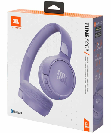  Стереонаушники Bluetooth Полноразмерные JBL T520BT BT5.3/450mAh/40ч фиолетовые