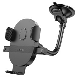 Держатель в автомобиль на стекло Hoco H20 с зажимом черный