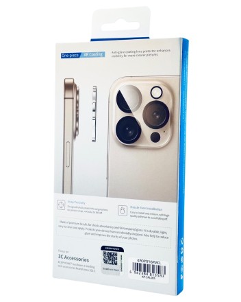 Защитное стекло i-Phone 16 Pro/16 Pro Max на камеру Keephone Optix Frame прозрачное