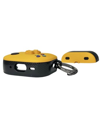  Силиконовый чехол для AirPods Pro 2 c карабином (gameboy) жёлтый