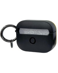 Силиконовый чехол для AirPods Pro 2 c карабином (gameboy) жёлтый