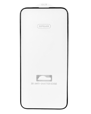  Защитное стекло для i-Phone 15 Pro Max Supglass SG-08Anti-Shatter Edge чёрное