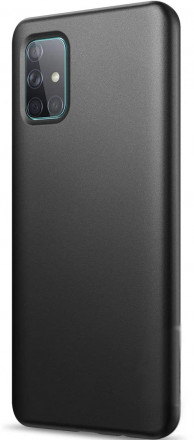 Чехол-накладка для Samsung Galaxy A71 силикон матовый чёрный