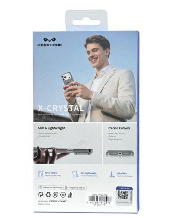  Накладка для i-Phone 17 Pro Keephone X-Crystal MagSnap серый
