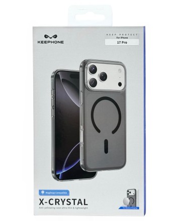  Накладка для i-Phone 17 Pro Keephone X-Crystal MagSnap серый
