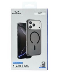 Накладка для i-Phone 17 Pro Keephone X-Crystal MagSnap серый