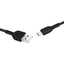 Usb Кабель-зарядка Micro Hoco X13 2.4A 1м силиконовый чёрный