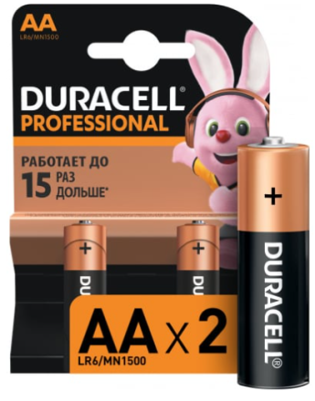  Батарейка алкалиновая Duracell Basic AA/LR6/BL2 Professional