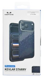 Накладка для i-Phone 17 Pro Max Keephone Kevlar Starry MagSnap синий