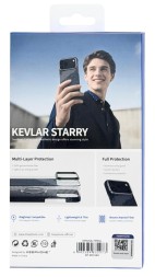 Накладка для i-Phone 17 Pro Max Keephone Kevlar Starry MagSnap синий