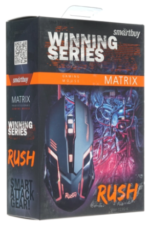  Мышь Smartbuy RUSH Matrix, черная, игровая (SBM-723G-K)