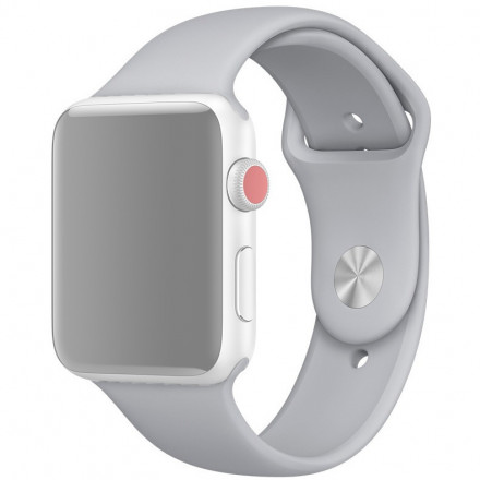 Сменный браслет силиконовая для Apple Watch 42mm серый