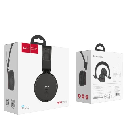  Стереонаушники Bluetooth полноразмерные HOCO W19 чёрные
