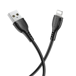 Usb Кабель-зарядка Lightning Borofone BX51 Triumph 2.4A 1м силиконовый черный