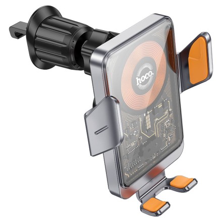  Держатель в автомобиль в воздуховод c беспроводной зарядкой Hoco HW7 15W черный