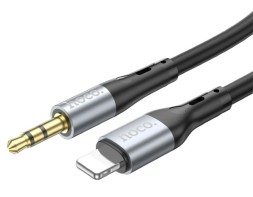 Аудиокабель Hoco UPA22 AUX 3,5мм на Lightning черный