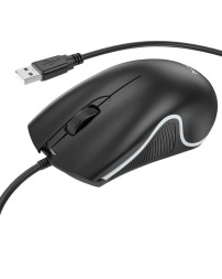 Мышь проводная Hoco GM19 Enjoy RGB 1.4м черная