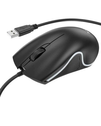  Мышь проводная Hoco GM19 Enjoy RGB 1.4м черная