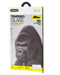 Защитное стекло для i-Phone 15 Pro Supglass SG-08 Anti-Shatter  Edge чёрное