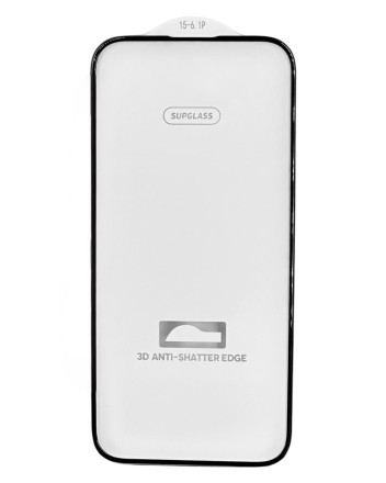  Защитное стекло для i-Phone 15 Pro Supglass SG-08 Anti-Shatter Edge чёрное