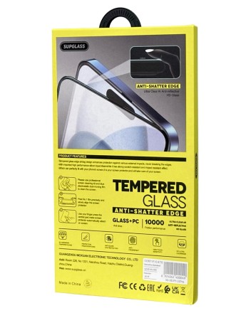  Защитное стекло для i-Phone 15 Pro Supglass SG-08 Anti-Shatter Edge чёрное