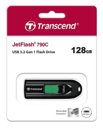  3.2 USB флеш накопитель Transcend 128GB JetFlash 790C черный