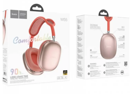  Стереонаушники Bluetooth полноразмерные Hoco W55 розовые