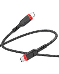 Usb Кабель-зарядка Type-C на Type-C Hoco X59 3A 60W 3м в тканевой оплетке черный