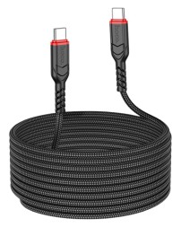 Usb Кабель-зарядка Type-C на Type-C Hoco X59 3A 60W 3м в тканевой оплетке черный