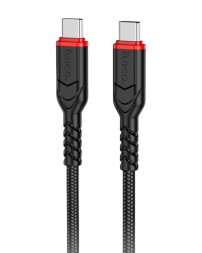 Usb Кабель-зарядка Type-C на Type-C Hoco X59 3A 60W 3м в тканевой оплетке черный