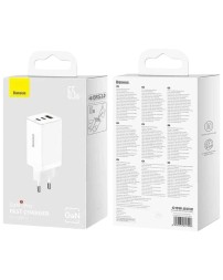 Сетевое зар. устр. Baseus GaN5 Pro Fast Charger 1USB+2C 65W CCGP120202 белое