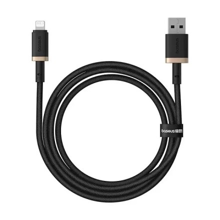  Usb Кабель-зарядка Lightning Baseus Dura Series 2.4A 1м (P10377801U01-00) черно-золотистый