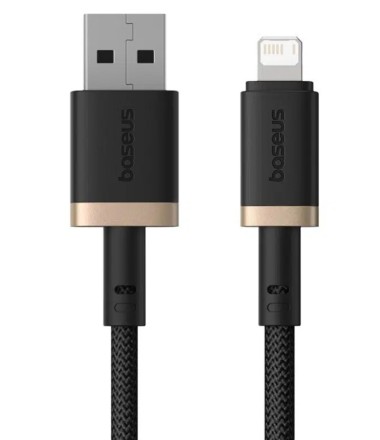  Usb Кабель-зарядка Lightning Baseus Dura Series 2.4A 1м (P10377801U01-00) черно-золотистый