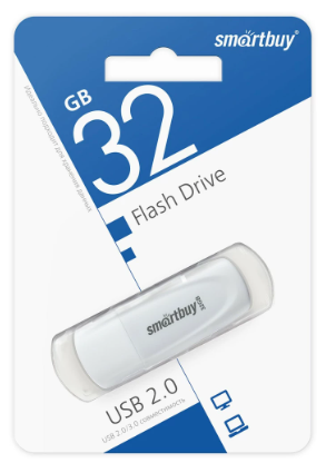  USB флеш накопитель Smartbuy 32GB Scout (SB032GB2SCW) белый
