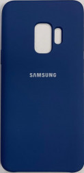 Накладка для Samsung Galaxy S9 Silicone cover темно-синяя