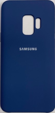  Накладка для Samsung Galaxy S9 Silicone cover темно-синяя