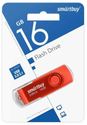 USB флеш накопитель Smartbuy 16GB Twist (SB016GB3TWB) красный