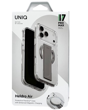  Накладка для i-Phone 17 Pro Max Uniq Heldro Air Magsafe серая