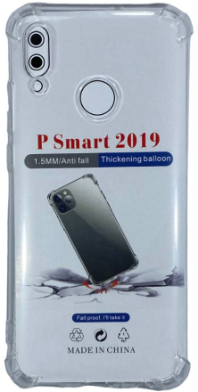  Чехол-накладка силикон 1.5мм Huawei P Smart 2019 прозрачный противоударный